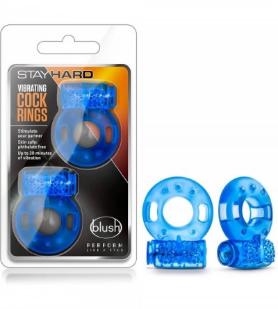 Novelties Male Enhancing Vibrating Cock Rings - One Size Fits All - 2 Pack - C2115WSCE4H $22.73