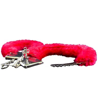 Restraints Plush Furry Flurry Restraints Handcuffs Soft Steel Cuffs Stag Hen Party Night Fancy Dress with Keys Sex Couple Toy...