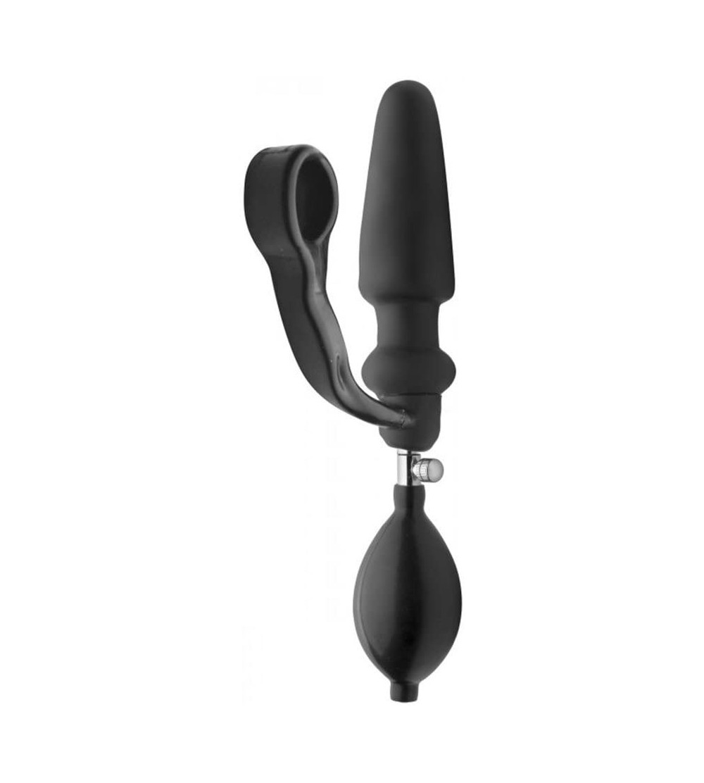 Anal Sex Toys Exxpander Inflatable Plug with Cock Ring and Removable Pump- Pink (ae273) - CW11V1IIDMJ $36.00
