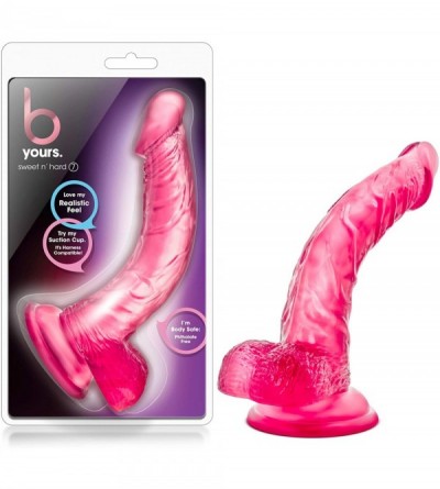 Vibrators 8.5" Realistic Feel G Spot Stimulating Curved Dildo - Cock and Balls Dong - Suction Cup Harness Compatible - Sex To...