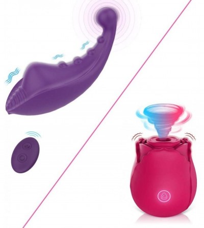 Vibrators Clitoral Sucking Vibrator with 7 Intense Suction + Fully-Fitted Wearable Clitoral Vibrator - CD19HR038U4 $102.81