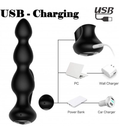 Anal Sex Toys Male Prostate Massager with Testes Stimulation- Female G-spot & Anal Vibrator 9 Speed Vibrating Butt Plug Dual ...
