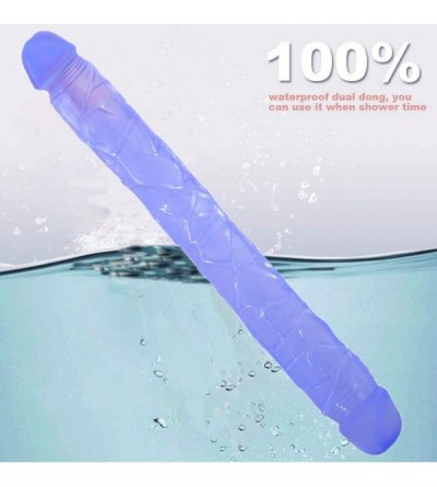 Dildos Realistic Double-Ended Dildo- Flexible G-spot Jelly Dong for Lesbian- Long Double Sided Dildos- Waterproof Adult Sex T...