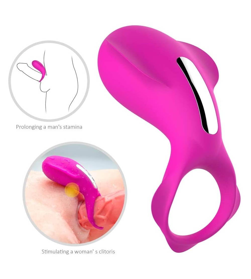 Penis Rings Penis Ring Vibrator Vibration Mode for Couples to Play- Rechargeable Men's Vibrating Cock Ring Waterproof Longer ...