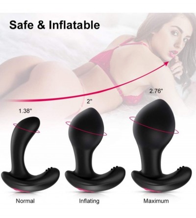 Anal Sex Toys Anal Vibrator Sex Toy Inflatable Butt Plug Unisex Rechargeable Silicone Vibrating Prostate Massager with 10 Vib...