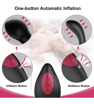 Anal Sex Toys Anal Vibrator Sex Toy Inflatable Butt Plug Unisex Rechargeable Silicone Vibrating Prostate Massager with 10 Vib...