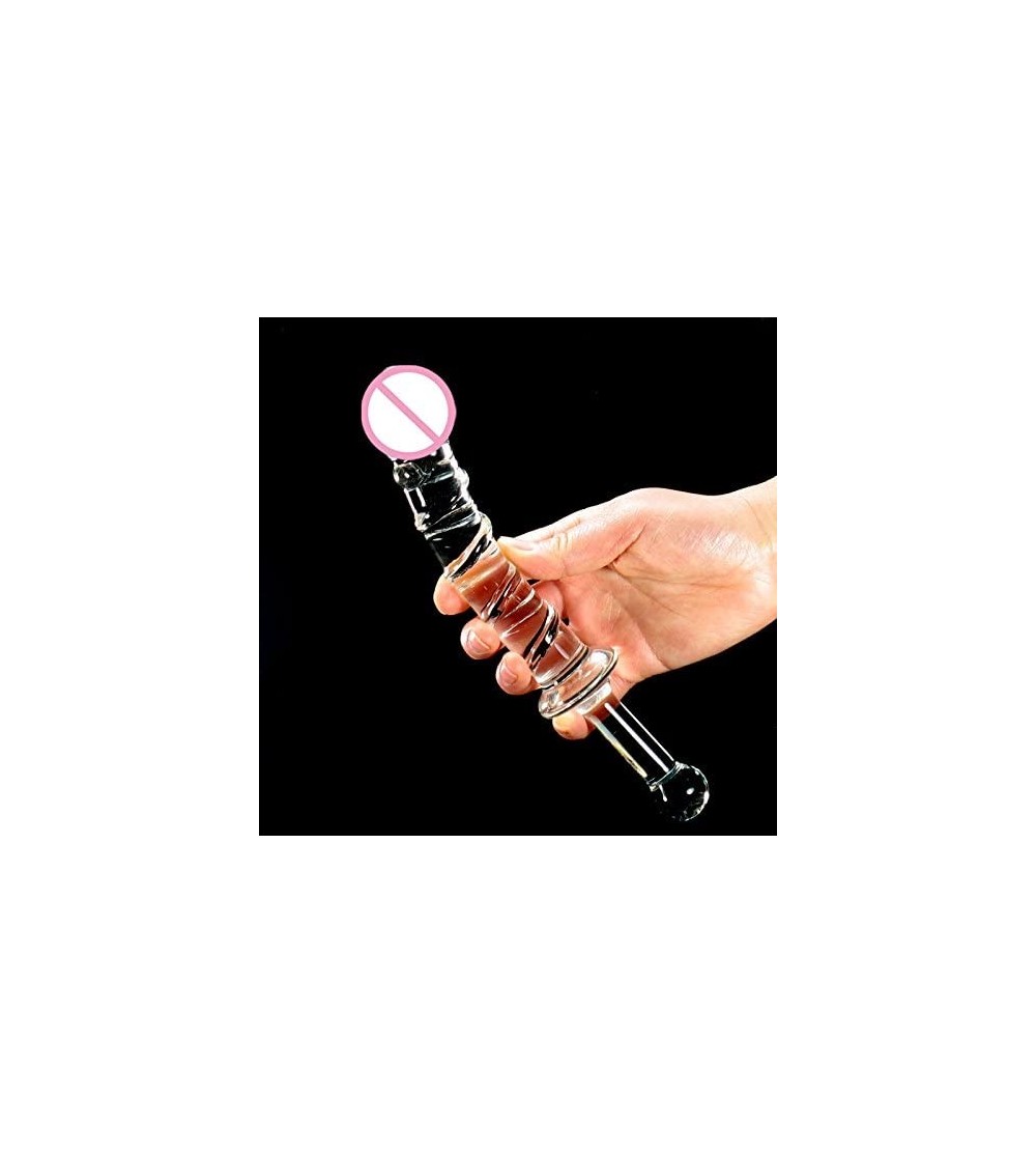 Dildos Crystal Dildo Glass Penis Anal Butt Plug Sex Toy Adult Products for Women - 22.5x3.5cm - CK12O8IYHPD $19.39
