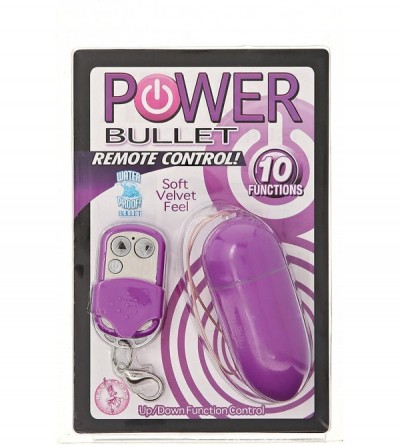 Vibrators Novelties Power Bullet With Remote- Purple - Purple - CJ116EJ4YIR $15.66