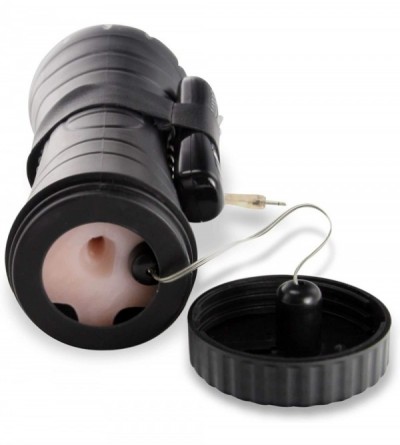 Anal Sex Toys Compact Vibrating Male Masturbator Handheld Realistic Mouth Texture in Black Case - Vibrating Lips - CA11EXGT10...