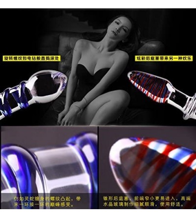 Anal Sex Toys Double Head Crystal Dildo Penis Masturbator for Moman G-Spot Stimulation Glass Pleasure Wand - 230x33mm - CZ17Y...