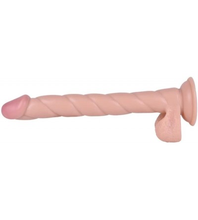 Dildos Realistic Dildo Thread Form Soft G-Spot Penis Dong Vaginal G-spot Anal Masturbation Toy for Female Women (Skin Color) ...