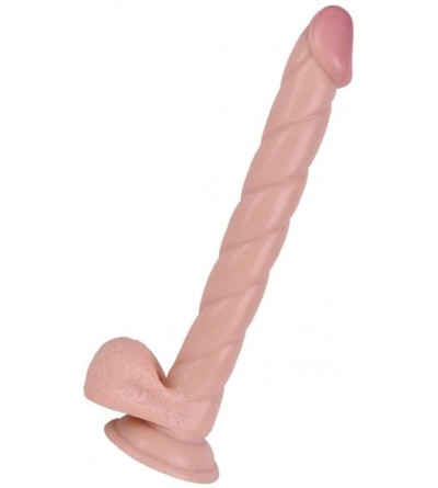 Dildos Realistic Dildo Thread Form Soft G-Spot Penis Dong Vaginal G-spot Anal Masturbation Toy for Female Women (Skin Color) ...