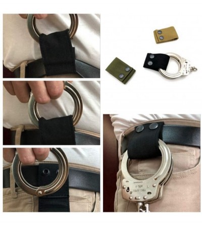 Restraints Handcuff Case Nylon Hand Cuff Strap Holder Safety Snap Closure 2.25" Duty Belts - Khaki - CN18HXMGIQ2 $8.71