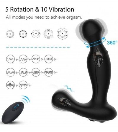 Vibrators Rotating Anal Vibrator Prostate Massager - Wireless Vaginal G-Spot P-spot Clitoral Perineum Stimulator with 10 Vibr...