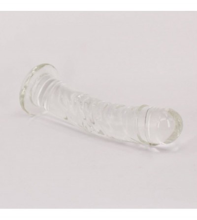 Dildos Crystal Realistic Big Pleasure Wand Dildo Sex Toy Massager- Clear - C4184UIYOT3 $18.25