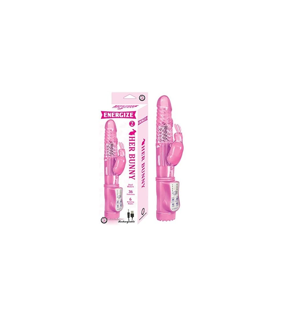 Vibrators Energize Her Bunny 2 Pink Rabbit Vibrator - C01895YUN88 $18.78