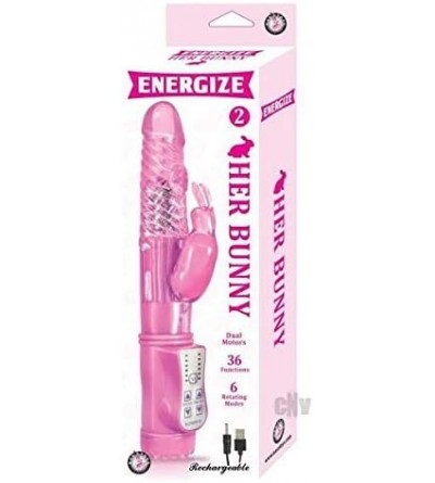 Vibrators Energize Her Bunny 2 Pink Rabbit Vibrator - C01895YUN88 $18.78