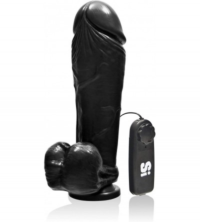 Dildos Thick Cock with Balls- Egg and Suction- Black- 10 Inch- 33.12 Ounce - CG11ISSPRH9 $48.69