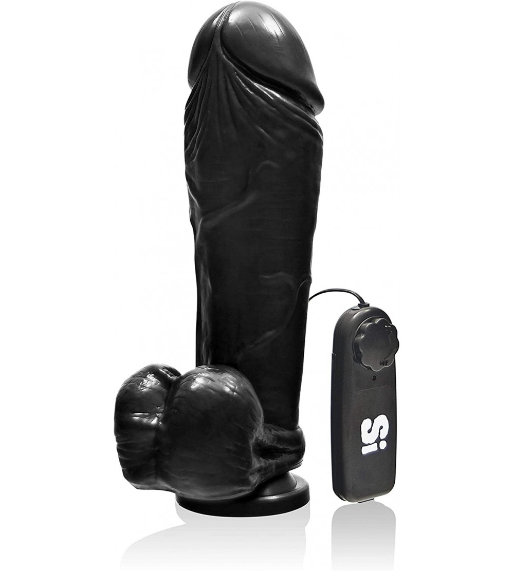 Dildos Thick Cock with Balls- Egg and Suction- Black- 10 Inch- 33.12 Ounce - CG11ISSPRH9 $24.35
