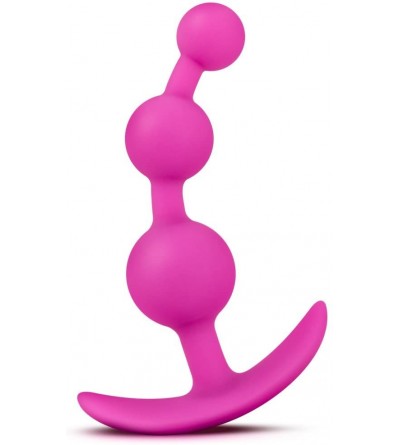 Anal Sex Toys Flexible Three Bead Anal Butt Plug - Platinum Silicone Buttplug - Sex Toy for Women - Sex Toy for Men (Fuchsia)...