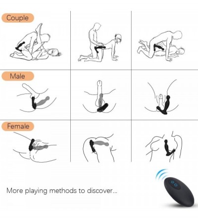Anal Sex Toys Rotating Anal Vibrator Prostate Massager - Wireless Vaginal G-Spot P-spot Clitoral Perineum Stimulator with 10 ...