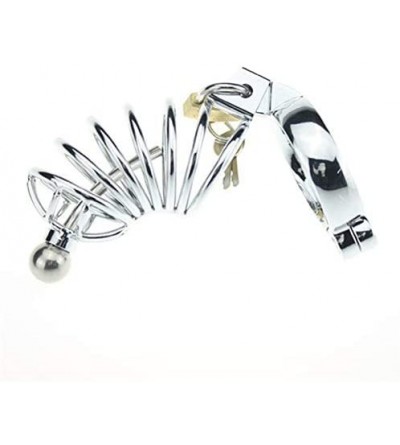 Chastity Devices Male Bondage Chastity Cage Device- Stainless Steel Penis Ring Cock Cage Bondage Sex Toys with Urethral Plug ...
