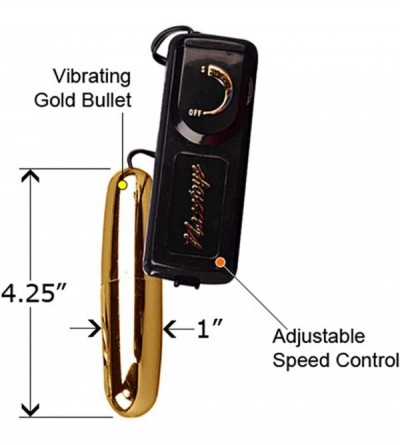 Vibrators Ultra Elongated Vibrating Bullet- Gold - Gold - CP112COOXT3 $10.37