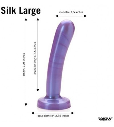Dildos Sex/Adult Toys Silk Dildo - 100% Ultra-Premium Glossy Flexible Silicone Dilators Harness Compatible for Anal- Vaginal-...