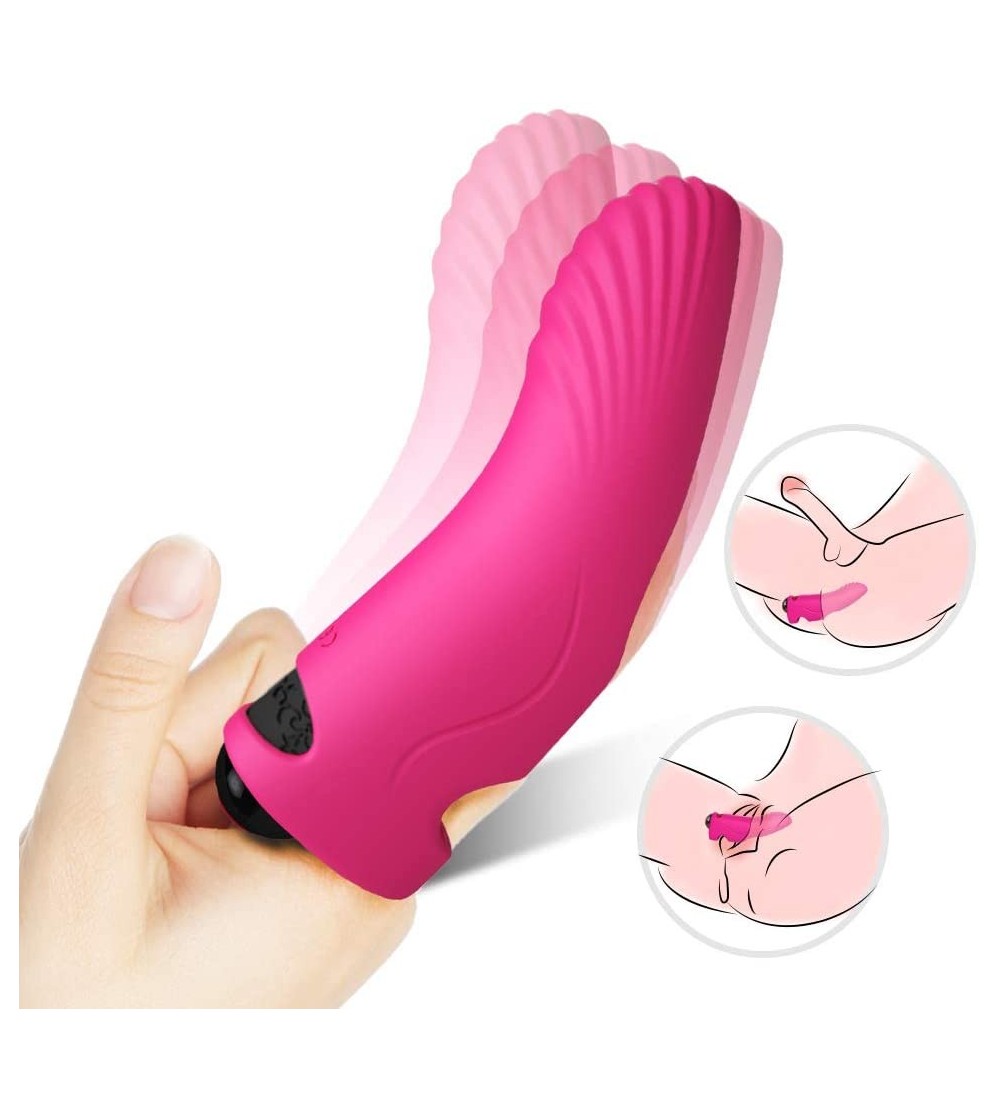 Vibrators Bullet Vibrator with Finger Silicone Sleeve- Adult Toys Powerful Rechargeable with 9 Vibration Modes Stimulator Cli...
