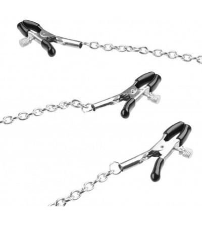 Nipple Toys Romi Nipple Clamps Clitoris Clamp with 3 Adjustable Soft Rubber Metal Clips Bondage Restraints SM Sex Toys - C519...