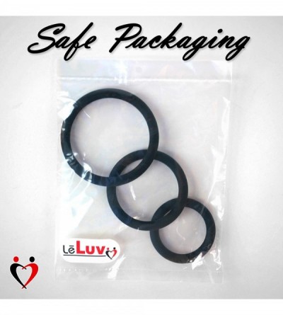 Penis Rings Thin Round Smooth Cock Ring 32mm- 40mm- 50mm Black Three Sizes 1.2"- 1.6" and 1.9" Inner Diameters - Black - CH18...