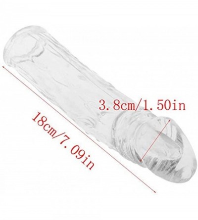 Pumps & Enlargers Stretchy Moving Male Extension Extender Sleeve Cage for Men Type3462 (Transparent-4) - Transparent-4 - CW19...