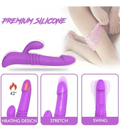 Vibrators G-Spot Vibrator Massager with Thrusting 0.78 inches Max- Heating Function Swing Dildo for Clitoris Stimulation- USB...