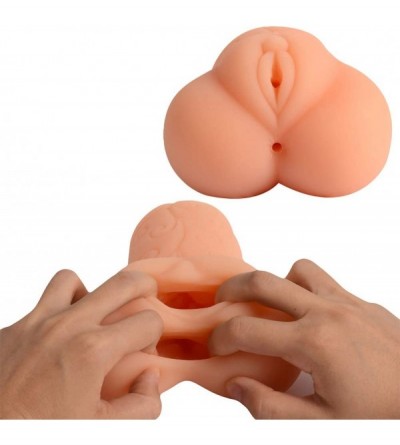 Male Masturbators Male Masturbators Cup- Pocket Pussy Realistic Textured Vagina and Anal Canal Double Hole Stroker - CM12HDXM...