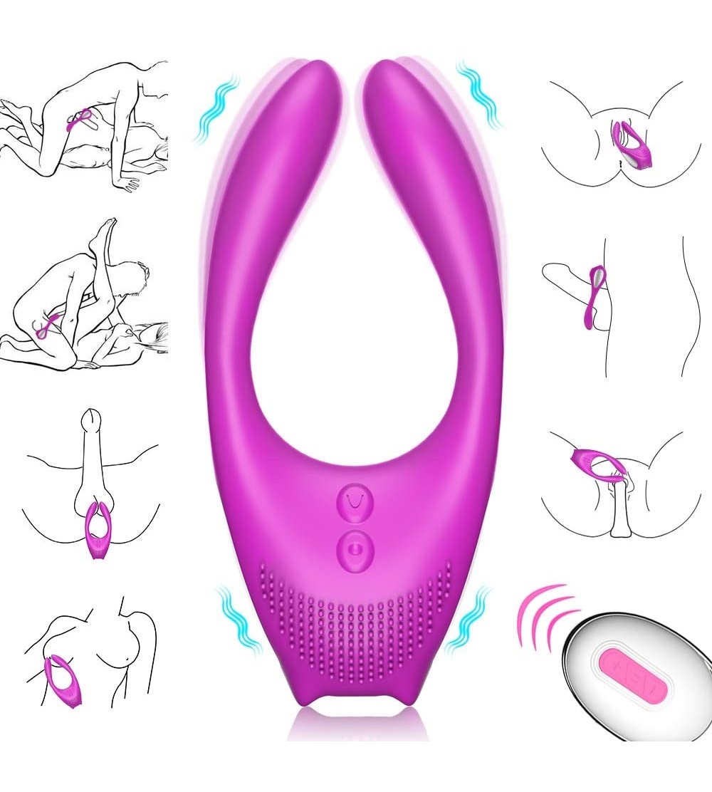 Penis Rings Cock Ring Couple Vibrator- Multifunctional Penis Clitoral Vibrator with 12 Powerful Vibrations for Men or Couples...