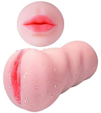 Male Masturbators Male Masturbators (Flesh) Textured Vagina and Mouth Double Ends- Adult Sex Toys for Men with Little Girl Li...