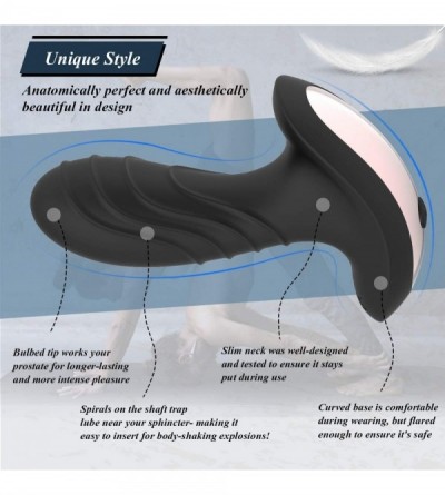 Anal Sex Toys Vibrating Butt Plug Prostate Massager- Rechargeable Silicone Anal Vibrator with 10 Powerful Stimulation Pattern...