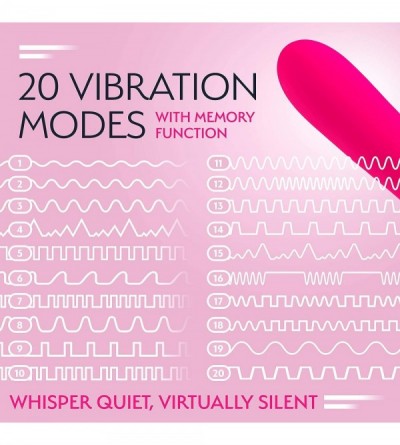 Vibrators Ultra Bullet Vibrator - 20 Powerful Modes USB Rechargeable & Whisper Quiet Bullet Massager Vibrators for Women (Pin...