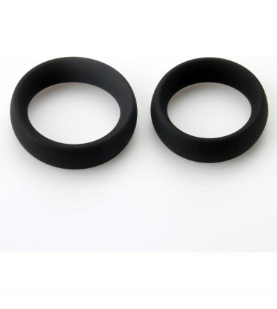 Penis Rings Wide Oval Cock Ring 45mm- 47mm Black Two Sizes 1.8" and 1.9" Inner Diameters - Black - CQ18I2IIW8Q $12.66