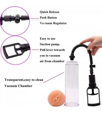 Pumps & Enlargers Male Hand Vacuum Pump Penǐs Enlargement Tool Control Manual Powerful with T Grip Set Extender Size About 30...