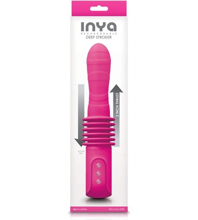 Anal Sex Toys Inya - Deep Stroker Rechargeable Thrusting Vibrating Wand- Pink - CH18TSL8DKM $34.69