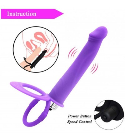 Dildos 1Pc 10 Speeds Double Penetration Realistic Dido Silicone Amal Plug G S-po-tt C-L-i-t Stimulation Toy for Women Couples...