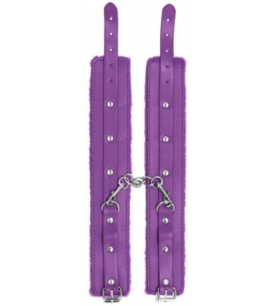 Restraints Plush Leather Ankle Cuffs (Purple) - CE18GN0I2G7 $9.90