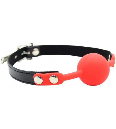 Gags & Muzzles Red Mouth Ball Gag Harness Mouth Restraints Adult Products with Lock - CI11SY9GRET $10.44