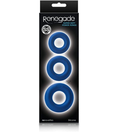 Penis Rings Renegade Super Soft Power Rings Blue - Blue - C018KM4M5GT $14.97