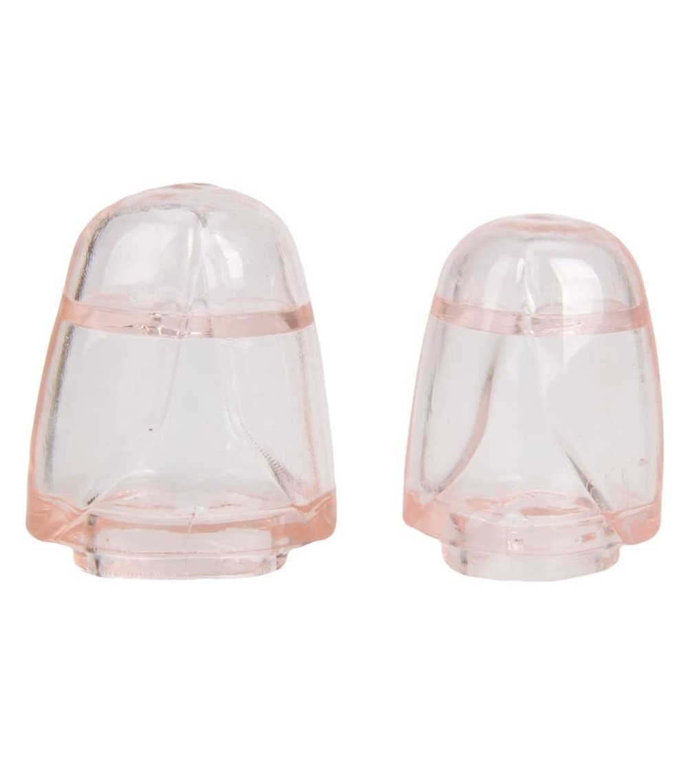 Pumps & Enlargers 2pcs Soft Silicone Glans Sleeve Penis Extender Cock Ring for Male (Pink) - C511N8L6O91 $8.32