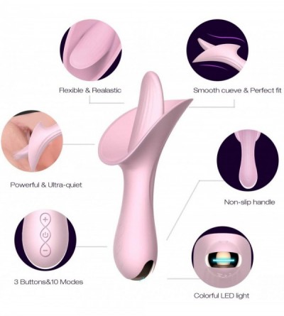 Vibrators Clitoral Vibrator Clitorist Stimulator for Women- Rechargeable Clit Massager- Pink - Pink - CM18HT6TSI8 $13.79