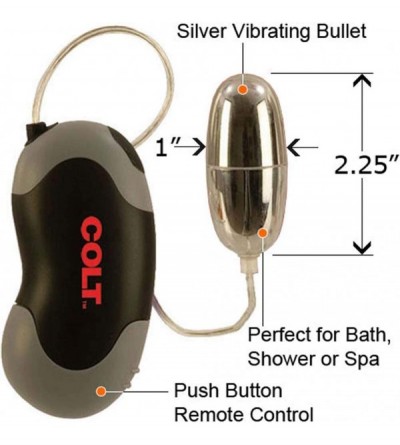 Vibrators COLT XTREME TURBO BULLET SILVER WATERPROOF With New High Intensity Silver Bullet Vibrator - CT11CGAQ55H $18.97