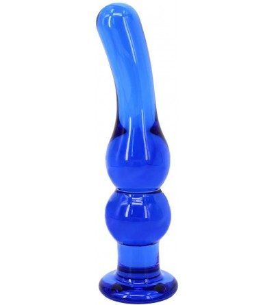 Anal Sex Toys 5.9 Inches Glass Pleasure Wand Dildos Anal Sex Toys for Women Couples- Deep Blue - CV11A7LO6UX $8.20