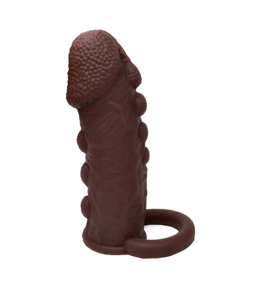 Pumps & Enlargers Surprise Gift 3D Realistico Extender Enlargement Sheath Penile Condom Expander Expands Male Chastity Toys P...